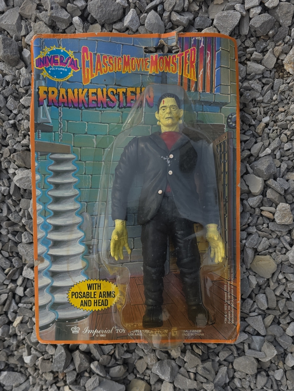 Universal Classic Movie Monster Frankenstein Figure - Black & Yellow